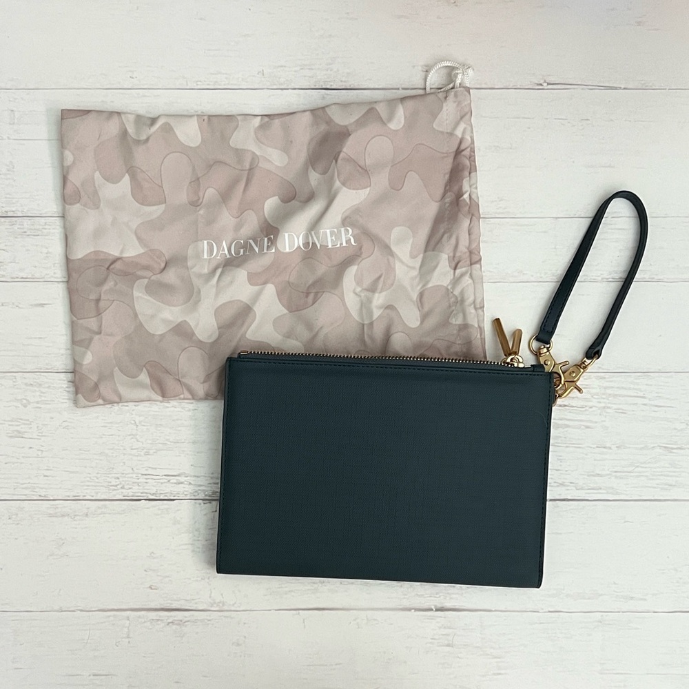 Dagne Dover Essentials Clutch Wallet Wristlet in blue-grey